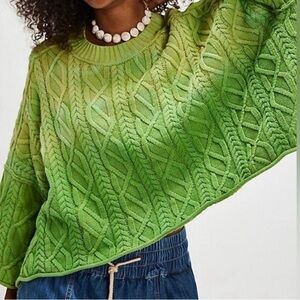 ✨ Free People Washed Ashore Sweater | Kiwi | Small | NWOT ✨